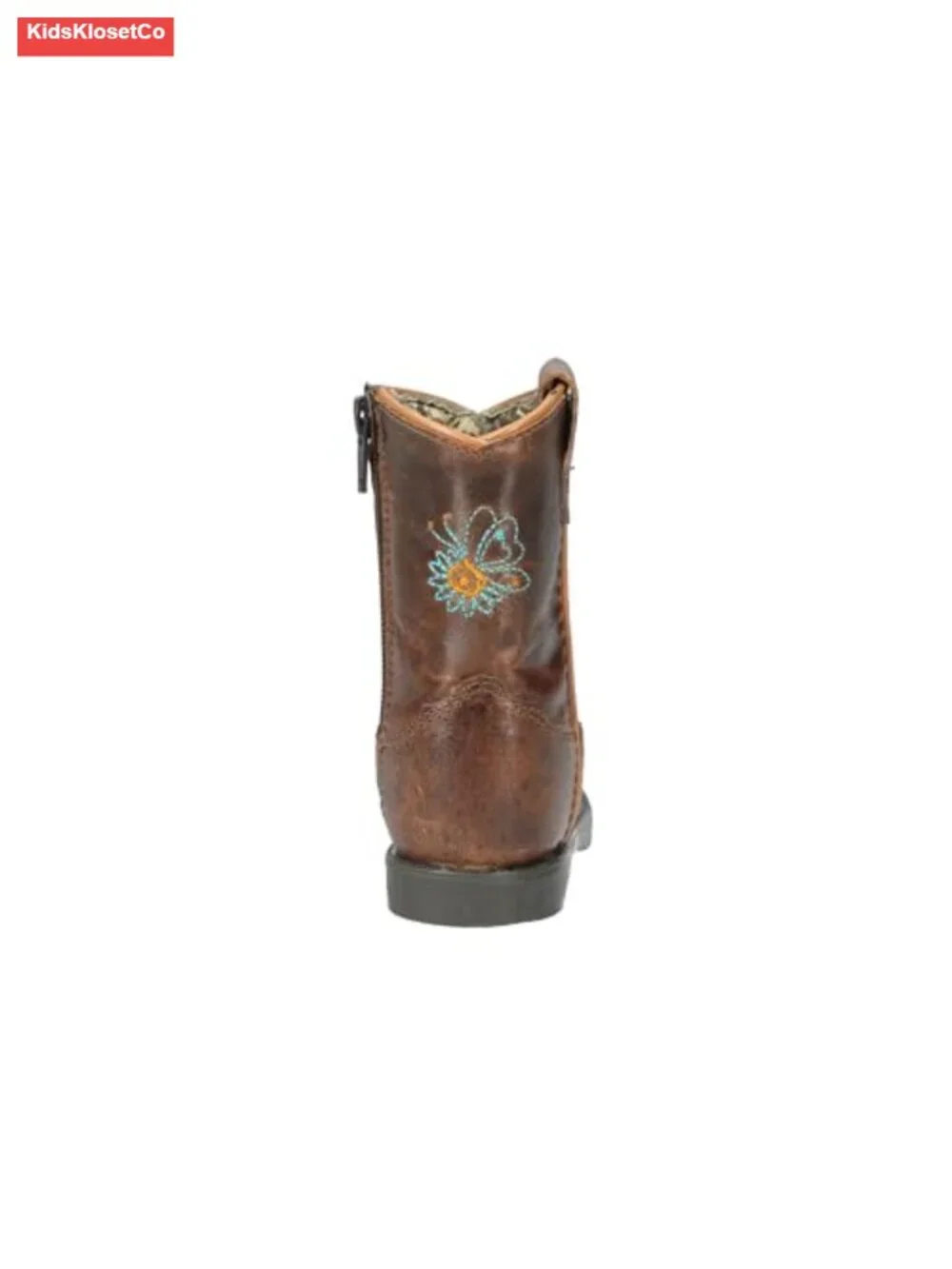 Toddlers' Square Toe Leather Western Cowboy Boots with Tricot Lining